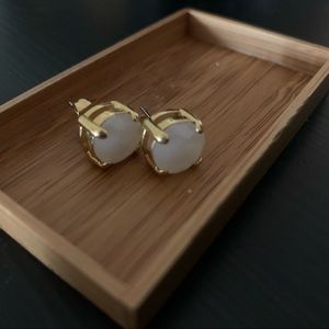 J. Crew milky stud earrings
